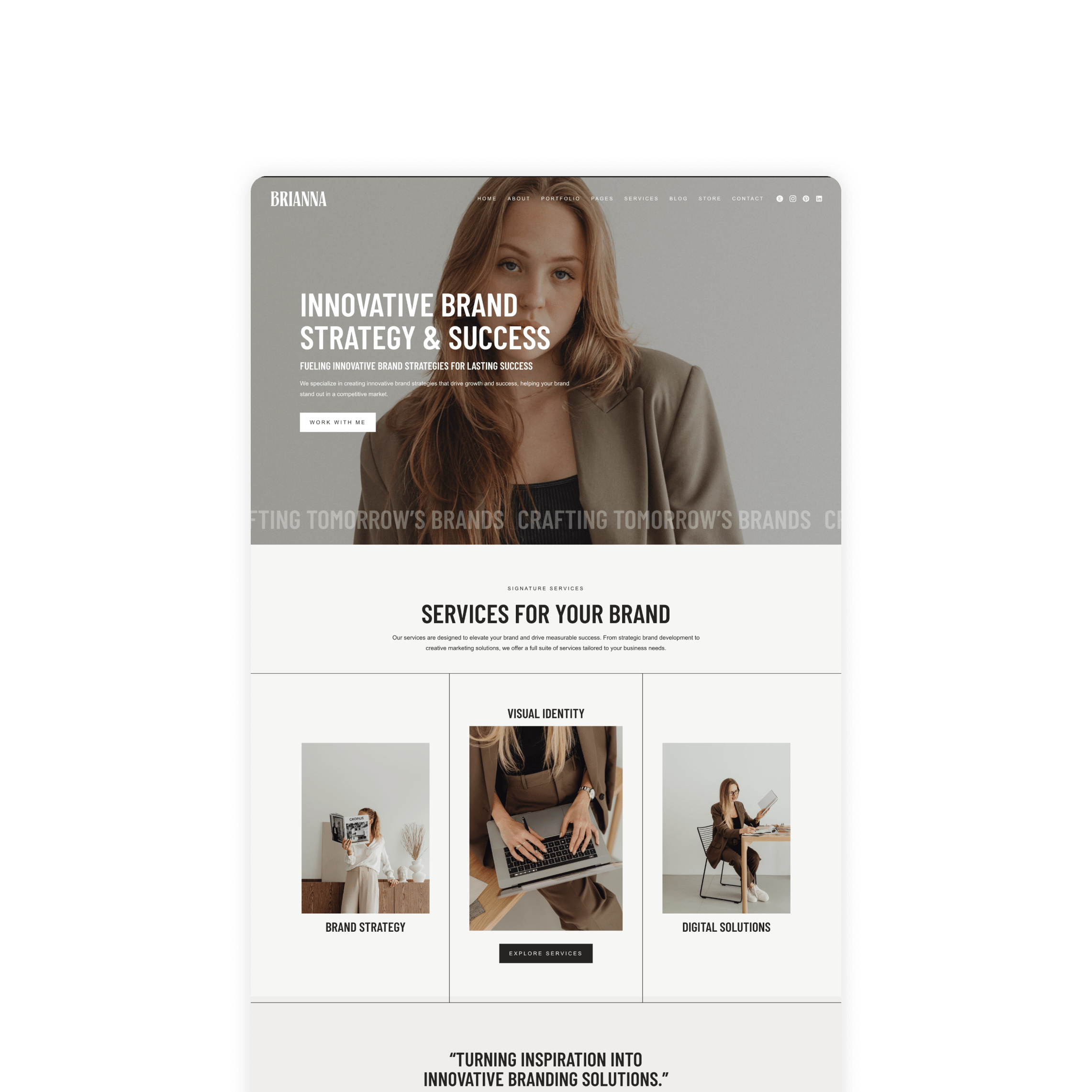 Brianna website template