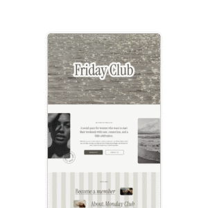 Friday Club website template